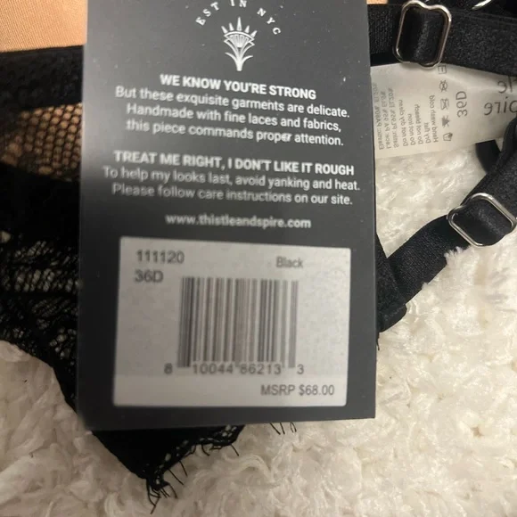 Thistle and Spire Black Lace Bra Set - Picture 5 of 6
